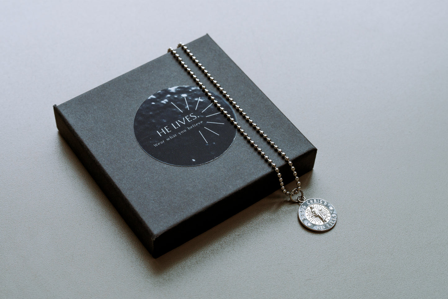 He Lives Necklace – "Jesus Christ, He Lives" Pendant (New inventory Arrives May 25th and will ship immediately)