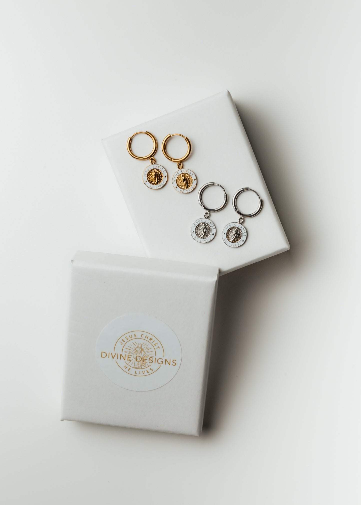 He Lives Earrings