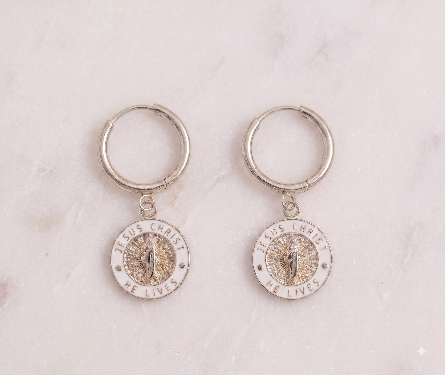 He Lives Earrings