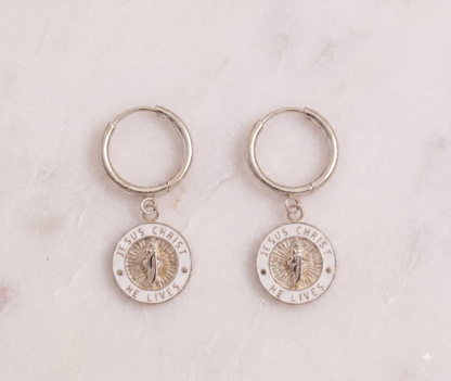 He Lives Earrings