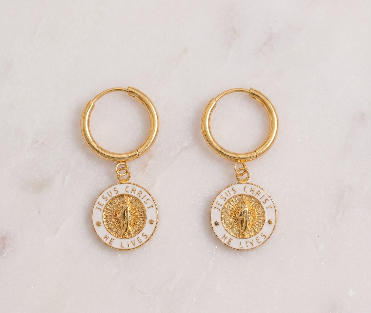 He Lives Earrings