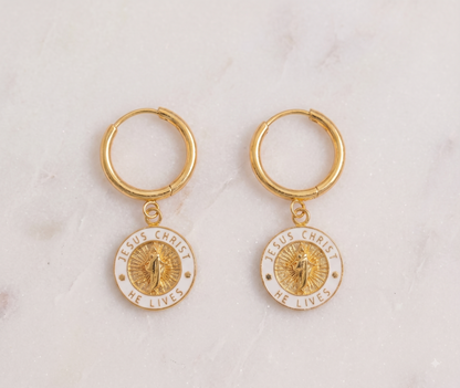 He Lives Earrings