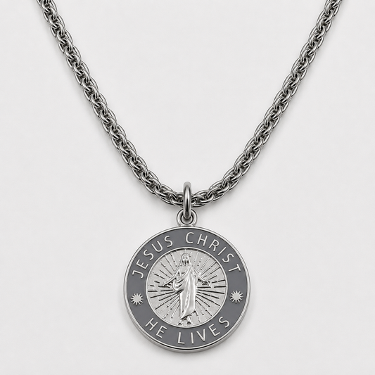 He Lives Necklace – Medium Pendant