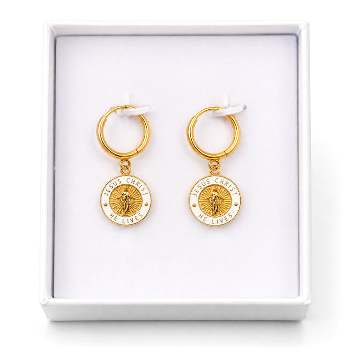 He Lives Earrings