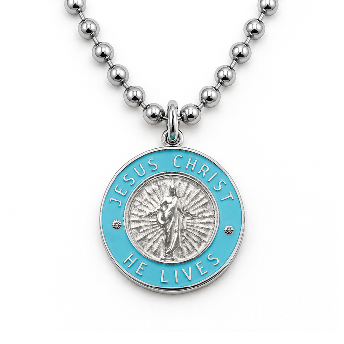 Silver & Sky Blue