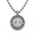 Jesus Christ He Lives medium pendant necklace, silver and space grey, ball chain