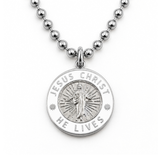 Silver and White / Ball Chain