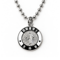 Silver Jesus Christ He Lives language necklace in Chinese on ball chain