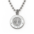 Silver Jesus Christ He Lives language necklace in French on ball chain