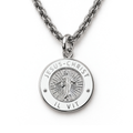 Silver Jesus Christ He Lives language necklace in French on premium chain