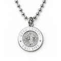 Silver Jesus Christ He Lives language necklace in Italian on ball chain