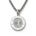 Silver Jesus Christ He Lives language necklace in Italian on premium chain