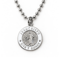 Silver Jesus Christ He Lives language necklace in Tagalog on ball chain