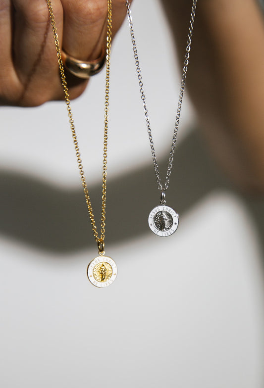 He Lives Necklace – "Jesus Christ, He Lives" Pendant  (13mm)