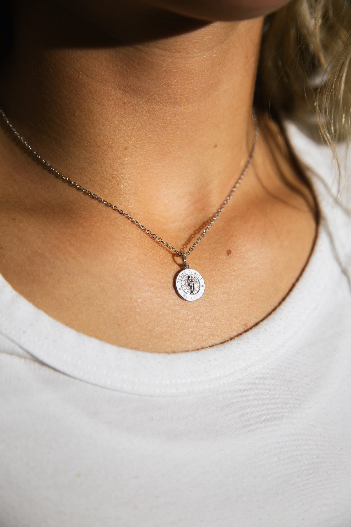 He Lives Necklace – "Jesus Christ, He Lives" Pendant  (13mm)